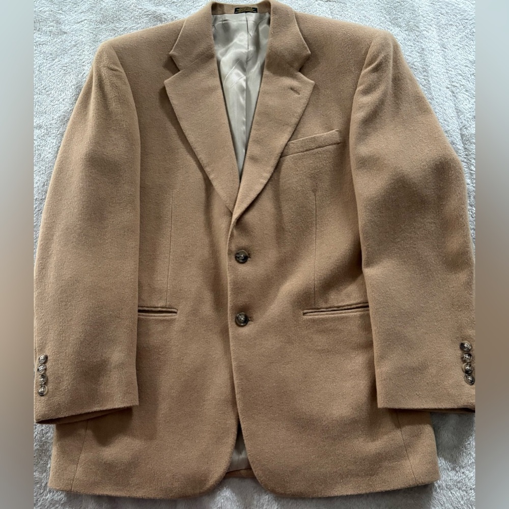 Men's Camel Hair Tan Blazer by Stafford (38R)